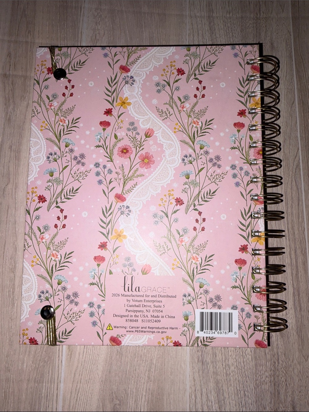 Be A Light Floral 18-Month Agenda with Gold Pen - Pink - Picture 4 of 10